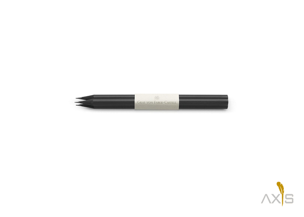 Graf von Faber-Castell Drei banderolierte holzgefasste Bleistifte mit Tauchkappe, lang, Schwarz