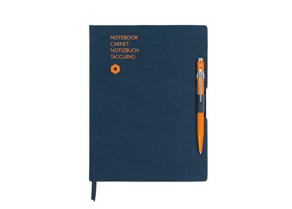Notizbuch Office A5 blau inkl. 849 KS Orange