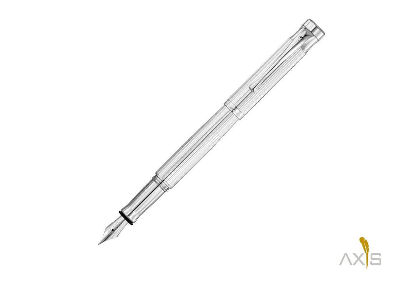 Tango Füllfederhalter, Linien-Design Silber - Waldmann