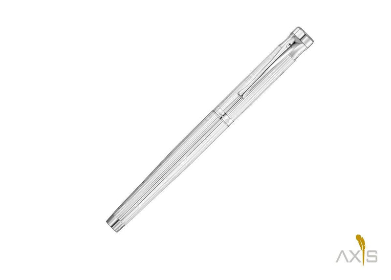 Tango Füllfederhalter, Linien-Design Silber - Waldmann