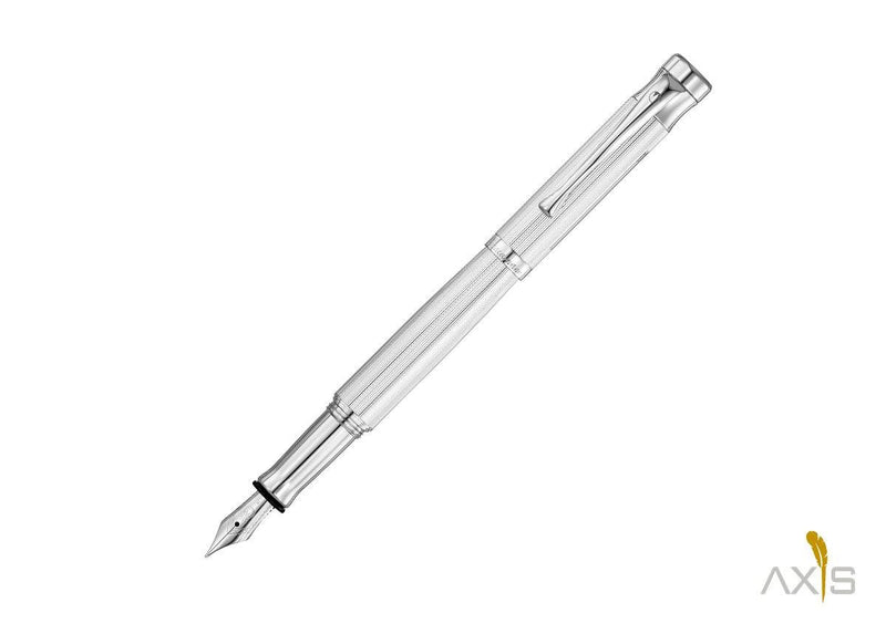 Tango Füllfederhalter, feines Korn-Design Silber - Waldmann