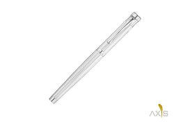 Tango Füllfederhalter, feines Korn-Design Silber - Waldmann