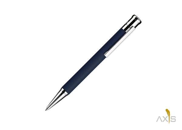Kugelschreiber Design 05 blau matt, platiniert - Otto Hutt