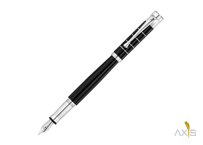 Tango Füllfederhalter, Lack schwarz Ring-Design - Waldmann