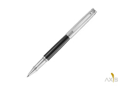 Tuscany Rollerball, Linien-Design Silber/Lack schwarz - Waldmann