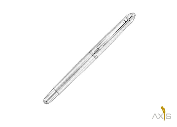 Pocket Füllfederhalter, Linien-Design Silber - Waldmann