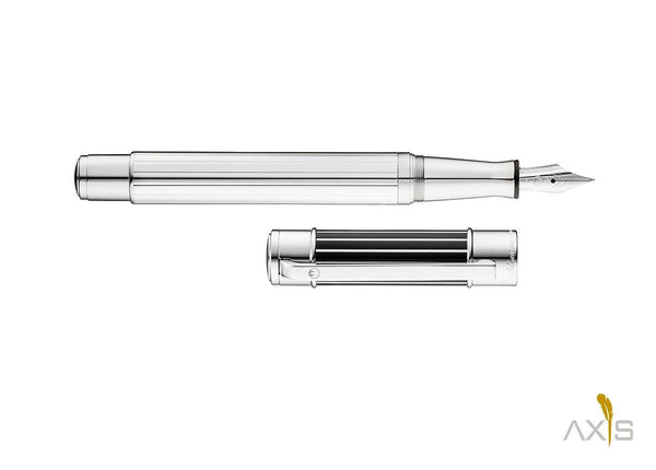 Commander Füllfederhalter, Lack schwarz Linien-Design/Linien-Design - Waldmann