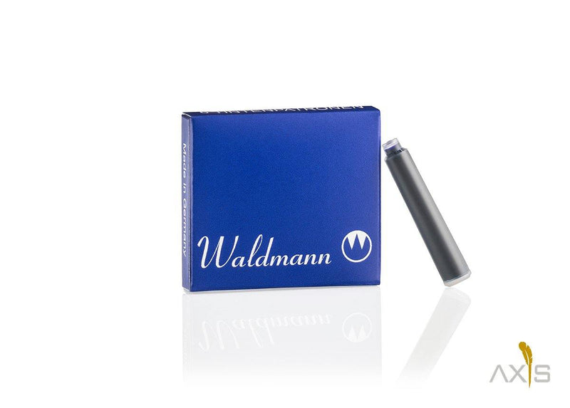 Packung mit 6 Tintenpatronen blau - Waldmann