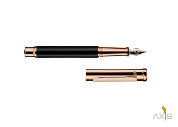 Füllfederhalter Design 04 schwarz, Roségold - Otto Hutt