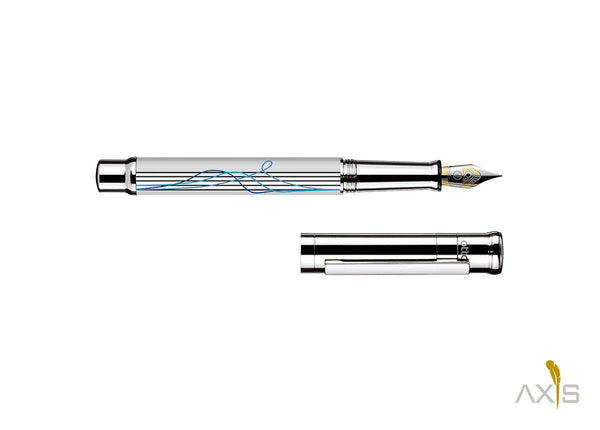 Füllfederhalter Design 04, Scribble, platiniert - Otto Hutt