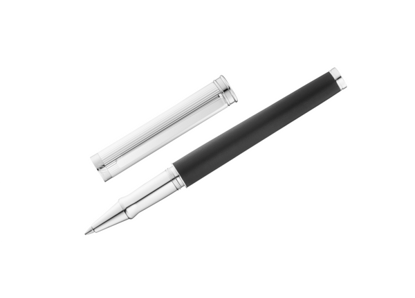 Solon Rollerball, Silber Linien-Design/Nappaleder