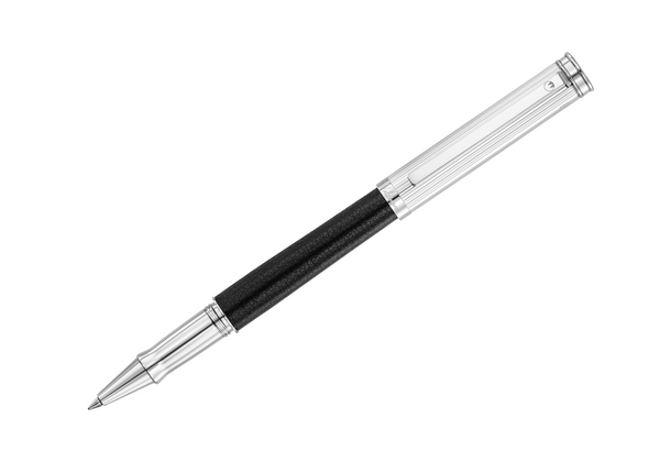 Solon Rollerball, Silber Linien-Design/Nappaleder