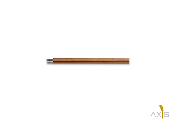 Graf von Faber-Castell Fünf Taschenbleistifte (kurz mit Gewinde), Braun