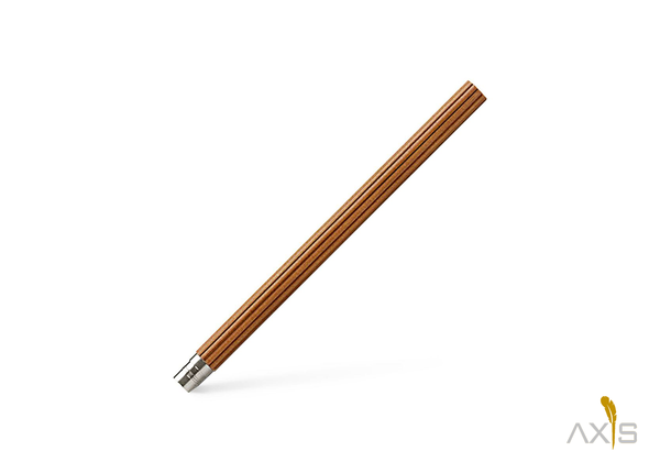 Graf von Faber-Castell Fünf Taschenbleistifte (kurz mit Gewinde), Braun