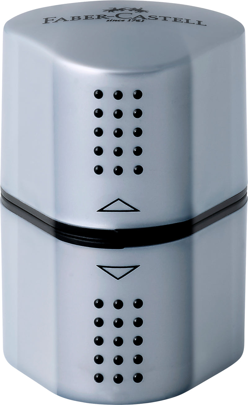 SCHULBEDARF Grip 2001 Dreifachspitzdose, silber