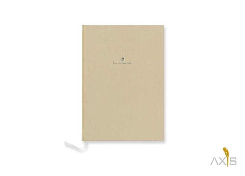 Buch mit Leineneinband A5 Goldbraun - Graf von Faber-Castell