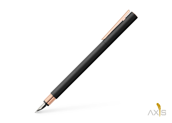 Füllhalter Neo Slim Metall Schwarz rosegold - Faber-Castell