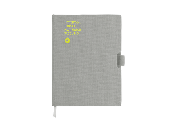 Notizbuch Office A5 Stoff grau