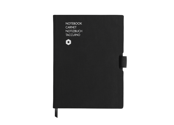 Notizbuch Office A5 Stoff schwarz