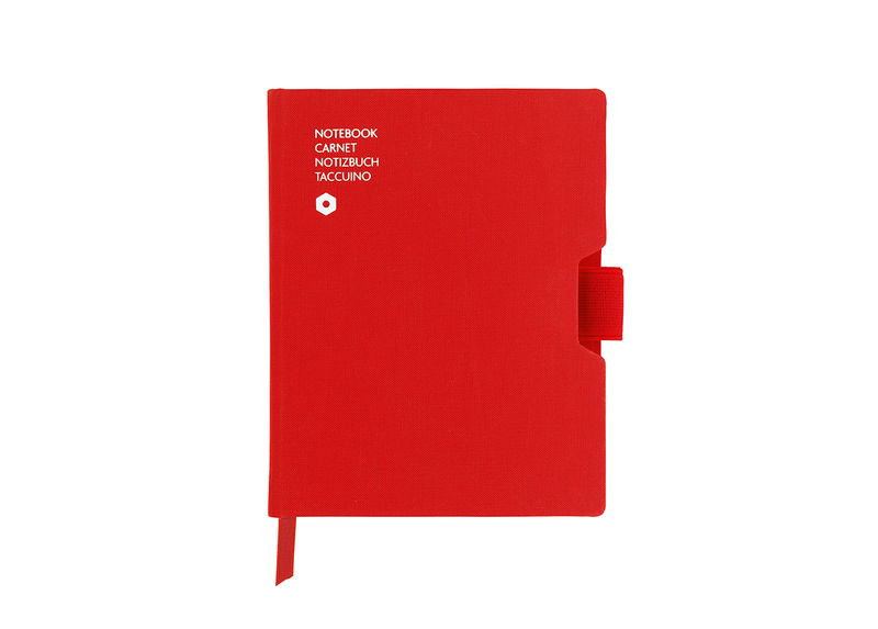 Notizbuch Office A6 Stoff rot