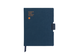 Notizbuch Office A6 Stoff blau