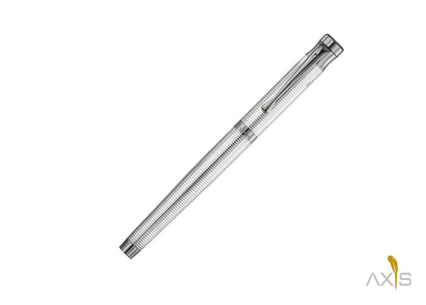 Tango Füllfederhalter, Pyramid-Design, Silber - Waldmann