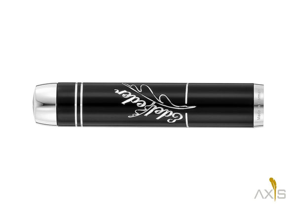 Edelfeder Editorial Bleistift, Lack schwarz, Handgravur - Waldmann