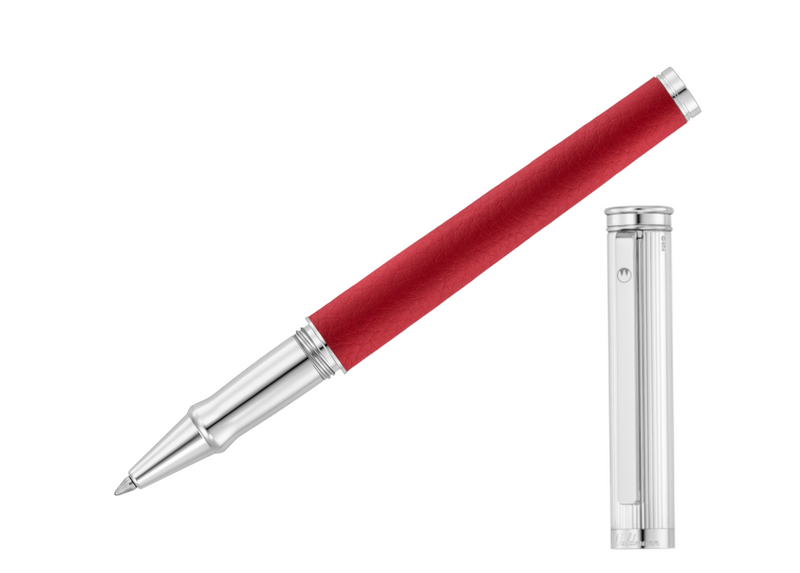 Solon Rollerball, Silber Linien-Design/Nappaleder
