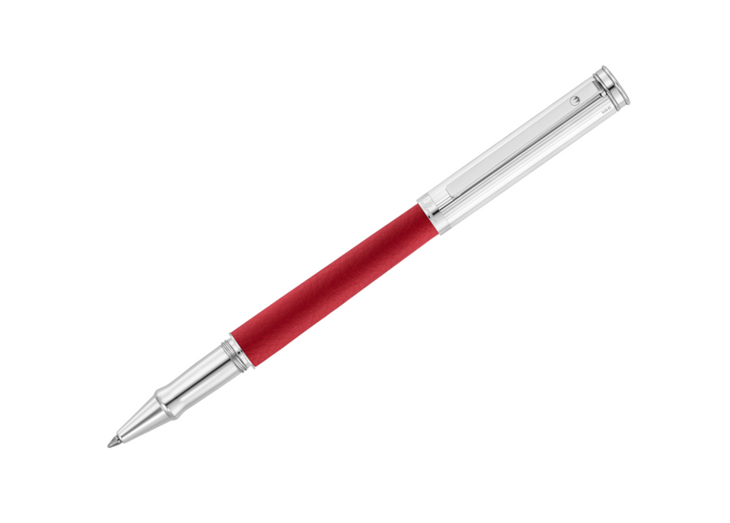 Solon Rollerball, Silber Linien-Design/Nappaleder