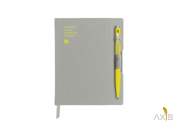 Notizbuch Office A6 grau inkl. 849 KS gelb - Caran d'Ache