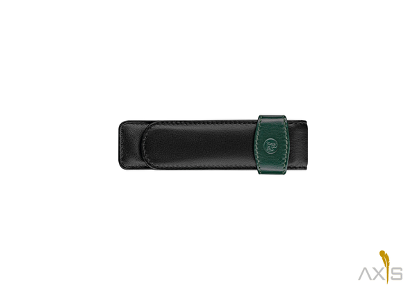 Etui Leder schwarz-grün für 2 Schreibgeräte - Pelikan