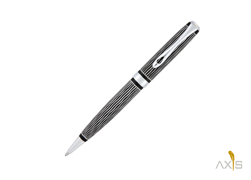 Kugelschreiber Excellence A plus Wave guillochiert lapis schwarz - Diplomat